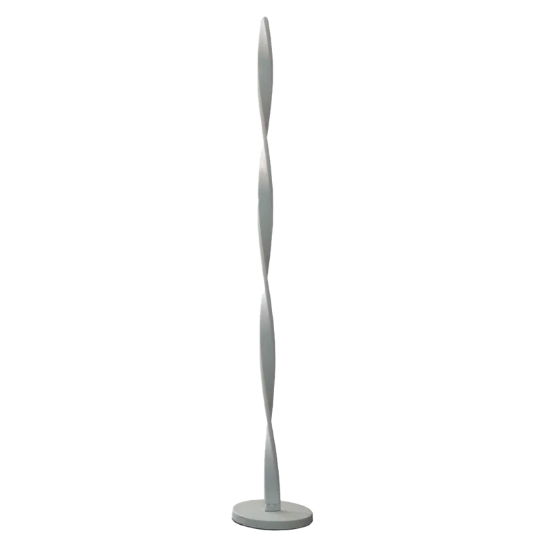 Lámpara Portátil de pie Torneada - LED 45W en Blanco - Lámparas de pie, Uruguay | Bascuhouse