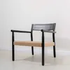 Butaca en madera teca negra y cuerda natural en Negro - Butacas, banquetas y puffs, Uruguay | Entrecasa, vista 5 de 5