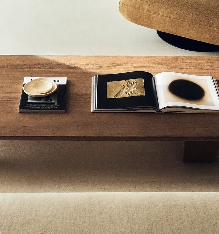 MESA CENTRO MADERA OLMO en Marrón - Mesas de living, Uruguay | Zara Home