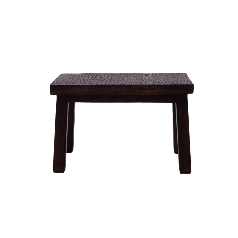 Taburete Acanalado Madera Marron 2412-013 en Marrón - Decoración, Uruguay | Divino