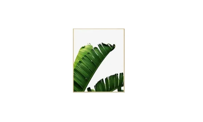Marco Natural Banana Leaves II en Madera natural - Decoración de pared, Uruguay | Finkel