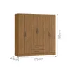 Armario Ropero Placard de 6 Puertas Línea Plus con 2 Cajones y Perchero Horizontal - MDP - Freijo en Madera natural - Roperos y placares, Uruguay | Mulata, vista 6 de 10