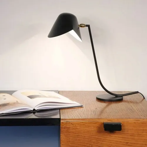Antony Table Lamp | Serge Mouille en Negro - Lámparas de mesa, Uruguay | Mad for Modern
