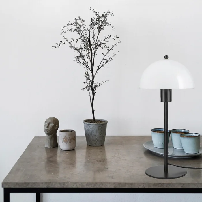 Luminaria De Mesa Mushroom Opal Negra en Negro - Lámparas de mesa, Uruguay | Unilux, vista 2
