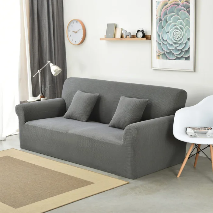 Funda sillón 5 cuerpos lisa - gris en Gris - Textiles, Uruguay | Buho Store, vista 4