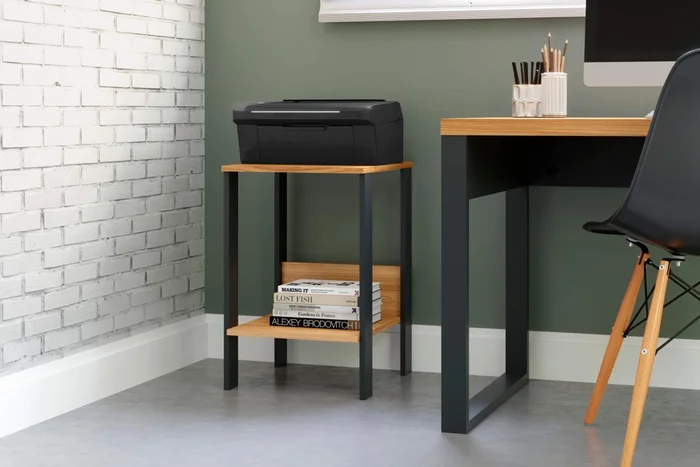 Mesa Auxiliar Industrial 100% Mdf - Linea Factory en Madera natural - Bibliotecas, Uruguay | Balton, vista 4