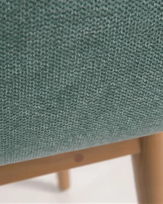 Silla Konna - verde y patas de madera maciza de fresno acabado oscuro en Verde - Sillas, Uruguay | Kavehome, vista 4
