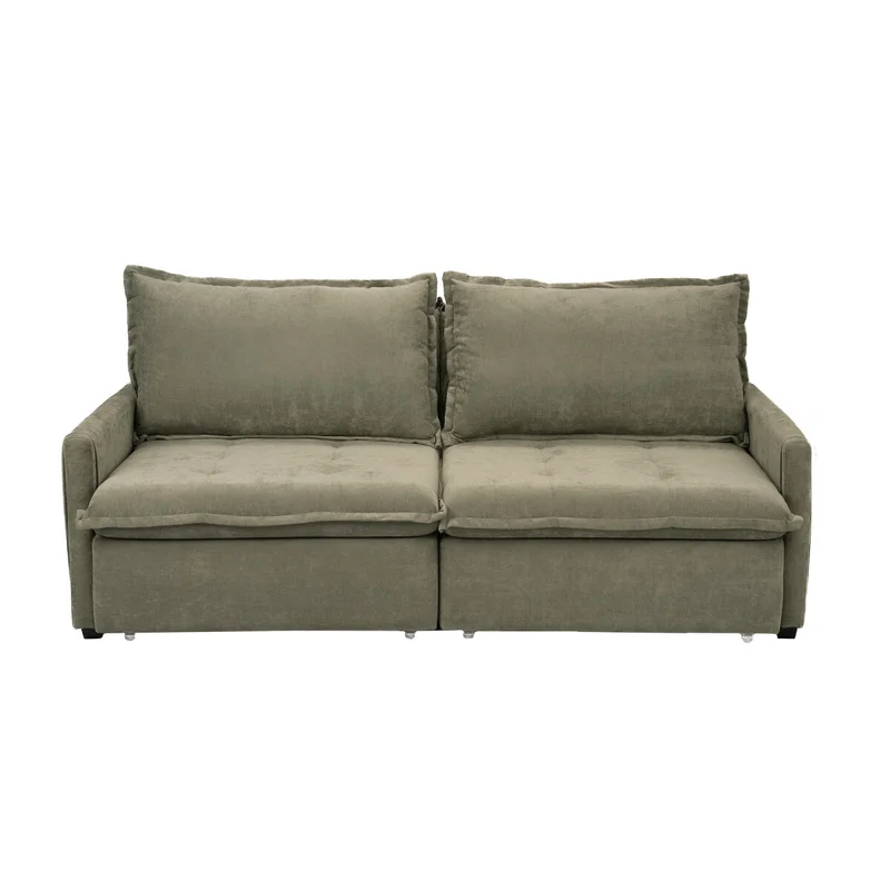 Sofá Cama Oliver 3 Cuerpos - Verde en Verde - Sillones y sofás, Uruguay | Rústico Hogar, vista 4