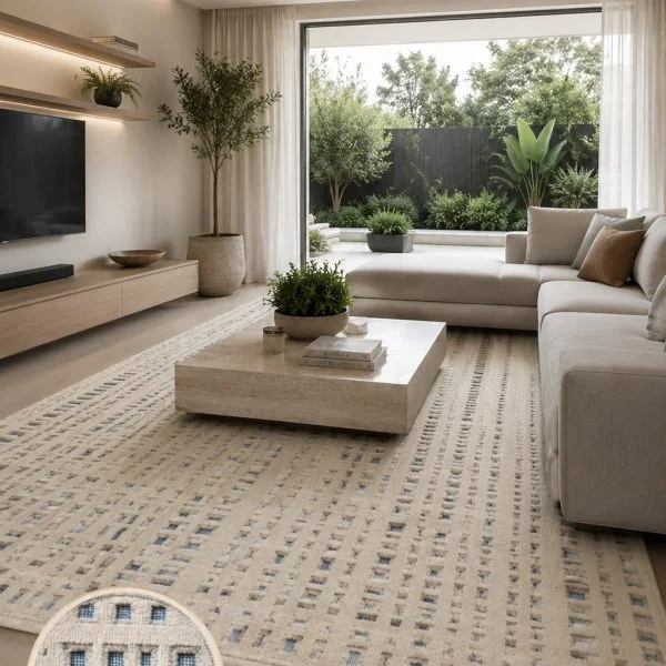 ALFOMBRA TRAMA 200 cm x 250 cm en Beige - Alfombras, Uruguay | Indrana, vista 4