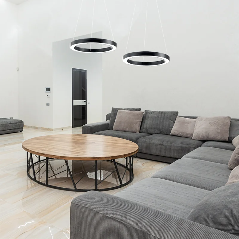 Colgante LED Zurich II 48W Negro ø 60 cm en Negro - Lámparas colgantes, Uruguay | Serlux, vista 4