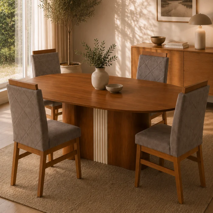 Combo de comedor Veda + 6 Sillas Ona en Marrón - Mesas de comedor, Uruguay | Casa Brava, vista 2