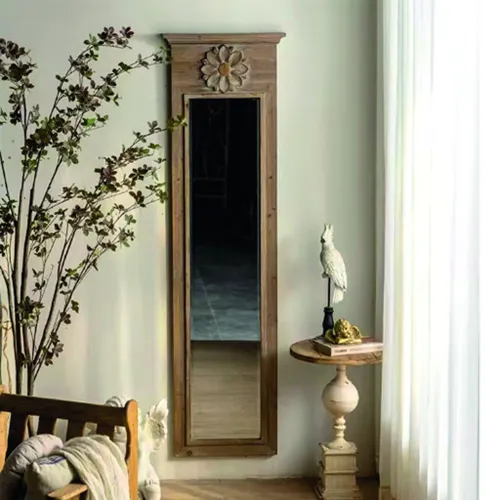 Espejo estilo frances alto en Madera natural - Espejos, Uruguay | Decotech