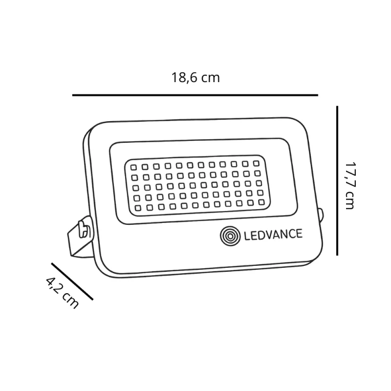 Foco LED LEDVANCE Compact IP66 30W CCT Negro en Negro - Lámparas colgantes, Uruguay | Serlux, vista 6