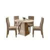 Juego De Comedor 4 Sillas Mesa Redonda Sillas Tapizadas en Blanco - Sillones y sofás, Uruguay | Soy Hogar, vista 2