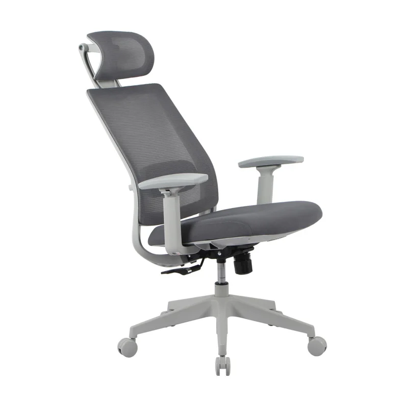 Silla De Oficina Malla-y-metal Gris 2788f-1m en Gris - Escritorios y sillas de escritorio, Uruguay | Divino, vista 3