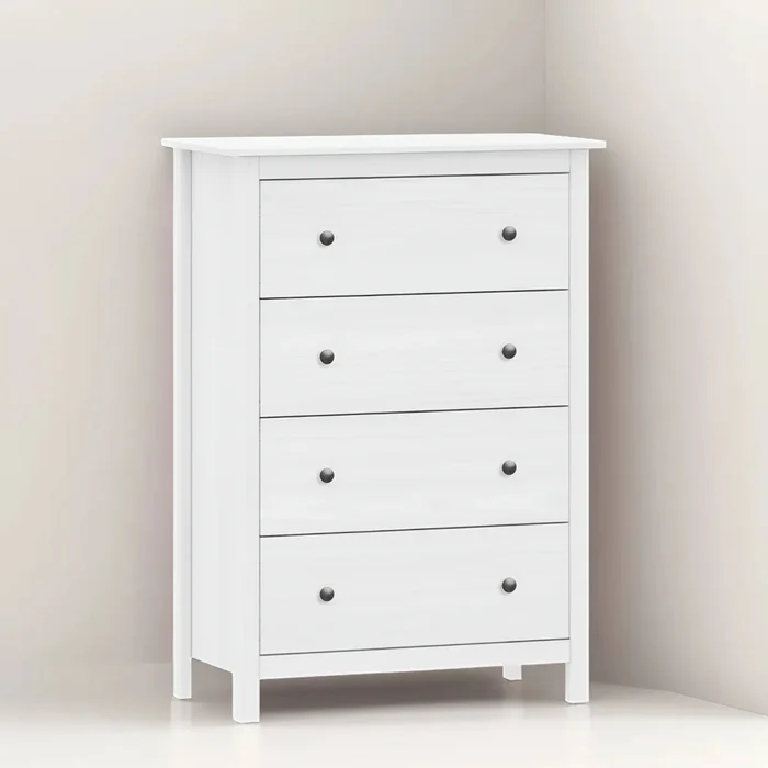 Cómoda 4 cajones Linea Berna - Blanco en Blanco - Cómodas, Uruguay | Nario Hogar, vista 2