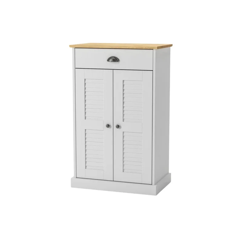 Zapatera - 2 Puertas - 1 Cajón - Línea Oslo - Blanco en Blanco - Aparadores y recibidores, Uruguay | Ecowood, vista 3