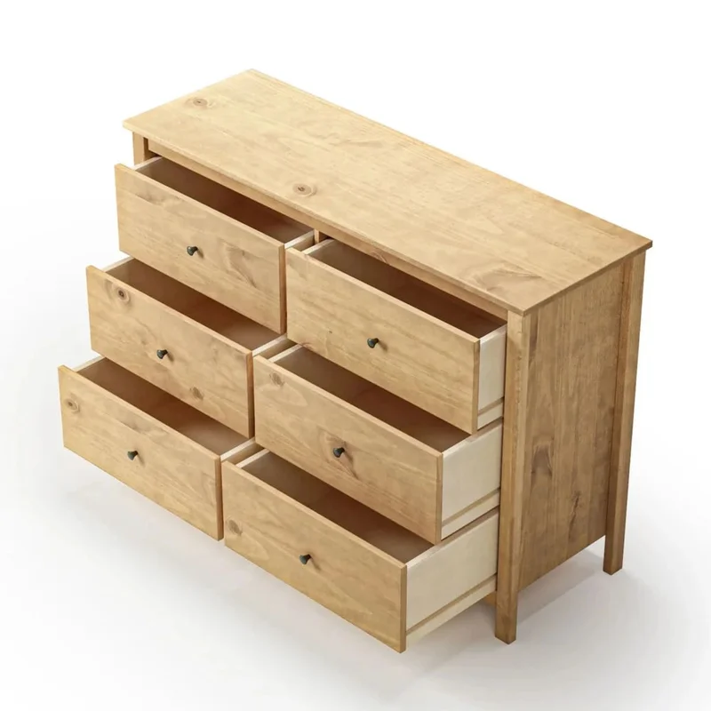 Cómoda 6 Cajones - Línea Maden - Marrón en Marrón - Cómodas, Uruguay | Ecowood, vista 3