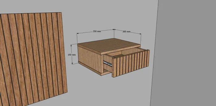 Mesa de Luz Aerea Capri - Olmo en Madera natural - Mesas de luz, Uruguay | Berna home, vista 2