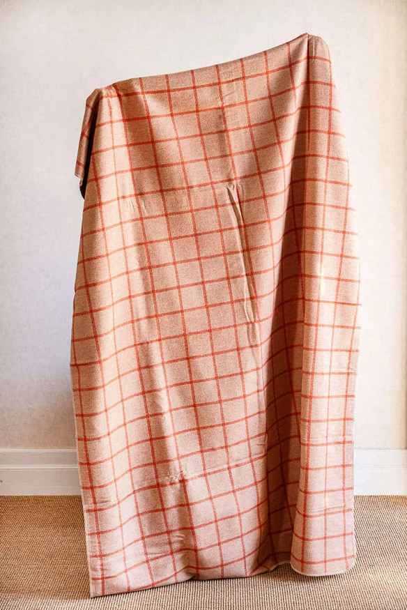 MANTA AUSTRIACA BLOCKS ORANGE - 2.00 X 1.40 MTS en Naranja - Textiles, Uruguay | La Iberica, vista 2