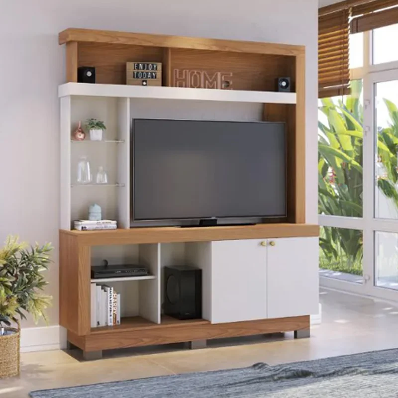 Rack Modular Tv 2 Puertas Con Patas Hasta 50 Pulgadas Valenca en Blanco - Muebles para TV, Uruguay | Soy Hogar, vista 8