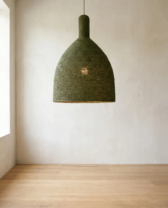Lámpara de Sisal Tulum Green | Casakos en Verde oliva - Lámparas colgantes, Uruguay | Casakos