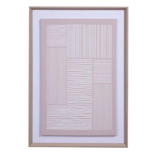 Cuadro 50x70cm Papel Natural-beige Stripes I en Beige - Decoración de pared, Uruguay | Divino