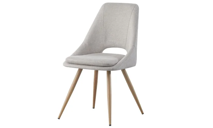 Silla CYNTIA en Tela - Beige en Gris - Sillas, Uruguay | Finkel
