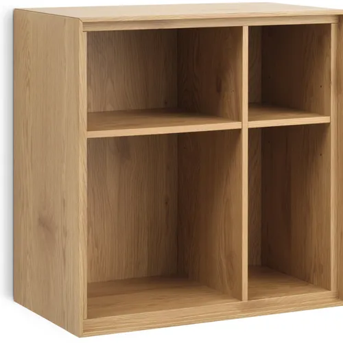 Librería GEDSER 4 compartimientos color roble en Madera natural - Bibliotecas, Uruguay | JYSK
