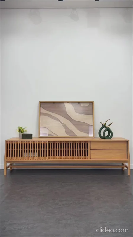 Rack TV 180cm Ader - Madera Maciza en Madera natural - Muebles para TV, Uruguay | Balton, vista 6