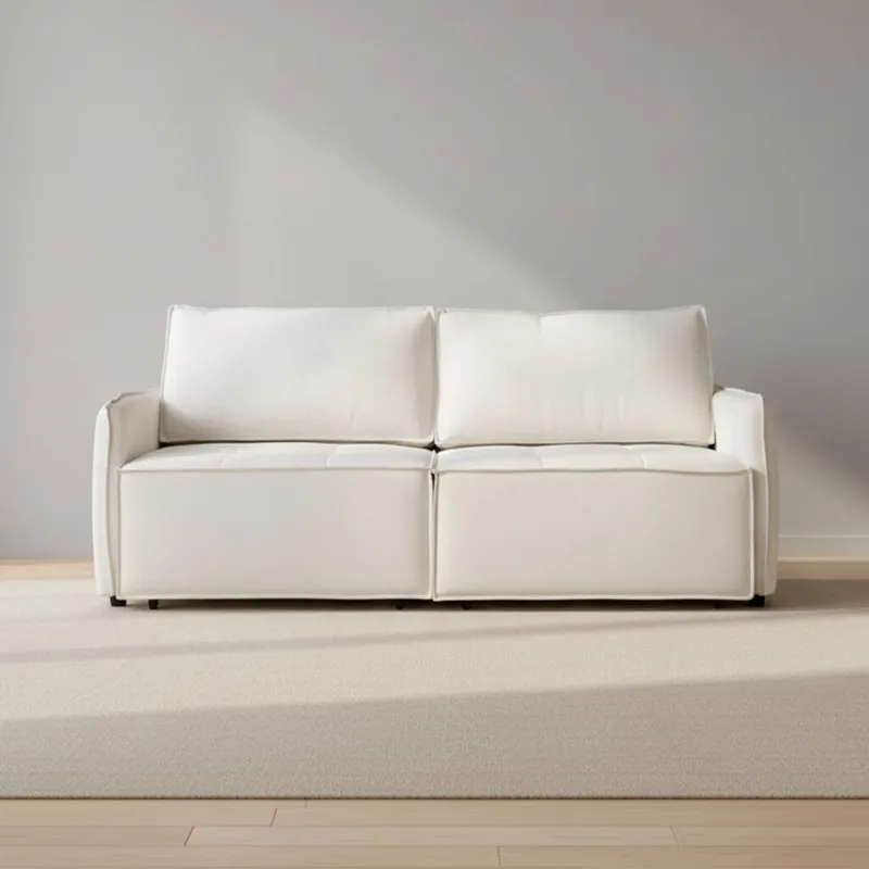 Sofá Cama Tela Natural-beige Divino Natural en Madera natural - Sillones y sofás, Uruguay | Divino
