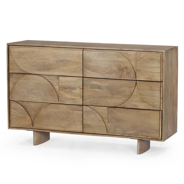 Cómoda 129cm Madera Natural-beige ángeles en Madera natural - Cómodas, Uruguay | Divino, vista 4
