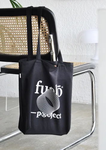 T01 — tote bag funlō en Negro - Textiles, Uruguay | Funlo Project