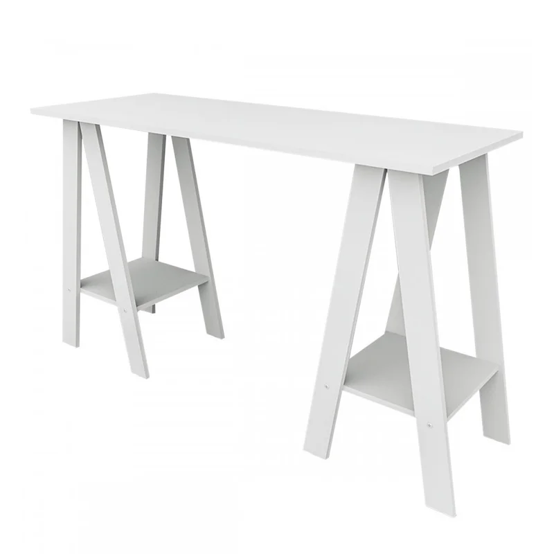 Escritorio con Caballetes - Pop Self Eco en Blanco - Escritorios y sillas de escritorio, Uruguay | Delta Center, vista 3