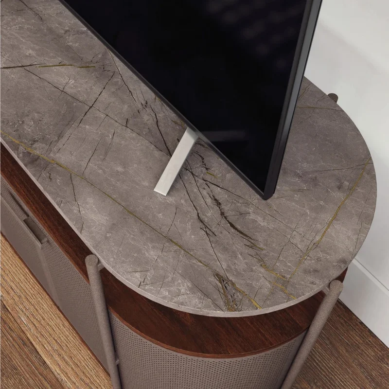 Rack para tv dos puertas Sauder en Gris - Muebles para TV, Uruguay | Ecowood, vista 3