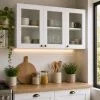 Aereo Alacena Cocina 3 Puertas Con Vidrio Mdf en Blanco - Mesas de luz, Uruguay | Soy Hogar, vista 2