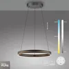 Colgante led anillo motorizado 44w 70cm a control remoto con varias funciones, Negro y madera en Negro - Lámparas colgantes, Uruguay | Iluminica, vista 4 de 5