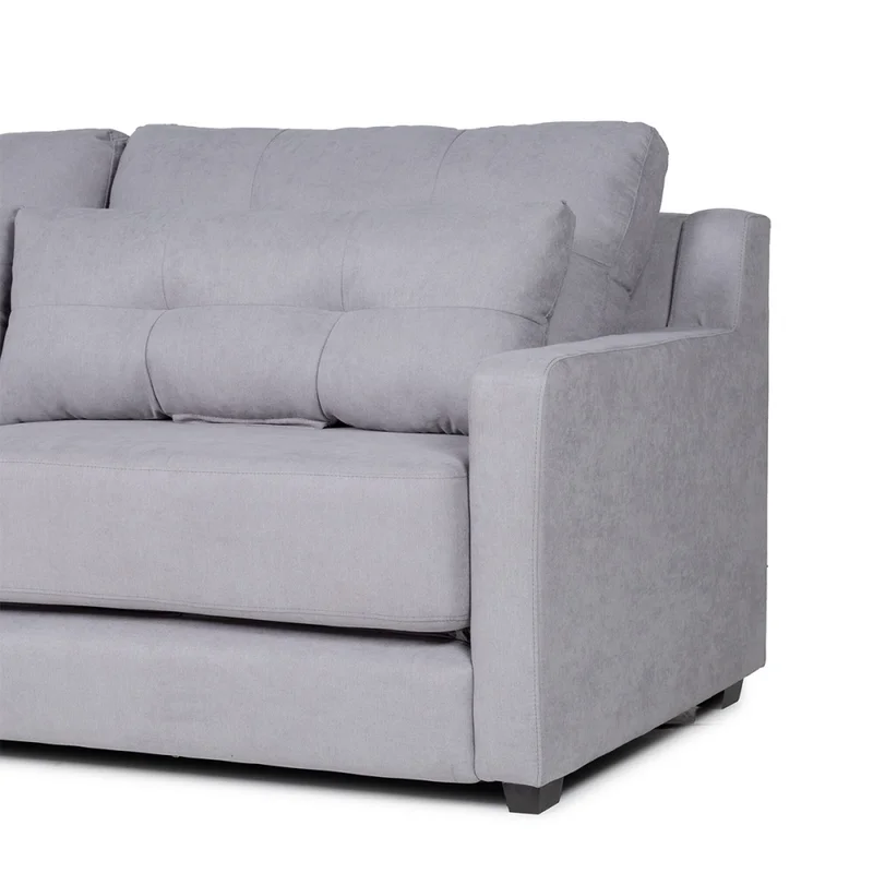 Sofá Cama Nizza - Tela Microfibra - 12074 (Ceniza) en Gris - Sillones y sofás, Uruguay | NYR, vista 3