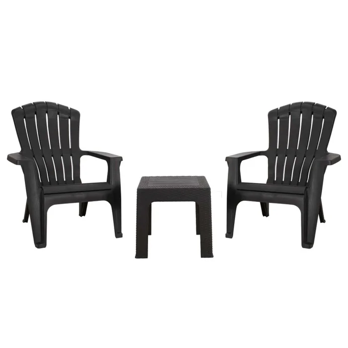 Set De Terraza Polipropileno Negro Cassis en Negro - Muebles para el exterior, Uruguay | Divino, vista 2