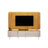 Rack con Panel Celine - Marron en Marrón - Muebles para TV, Uruguay | Ecowood, vista 1 de 3