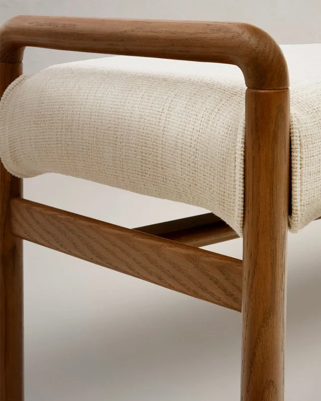 Banco desenfundable Macaret - de madera maciza de roble acabado nogal 120 cm FSC Mix Credit. en Marrón - Butacas, banquetas y puffs, Uruguay | Kavehome, vista 5