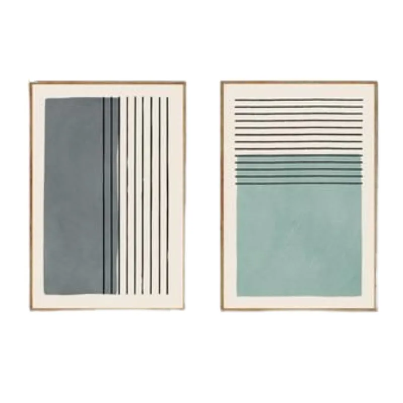 KIT 2 - Abstracto Celeste/Gris - 40 x 60 en Multicolor - Decoración de pared, Uruguay | Berna home