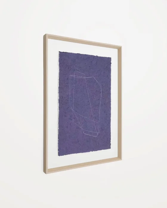 Cuadro Durkan de papel reciclado - azul 50 x 70 cm en Azul - Decoración de pared, Uruguay | Kavehome