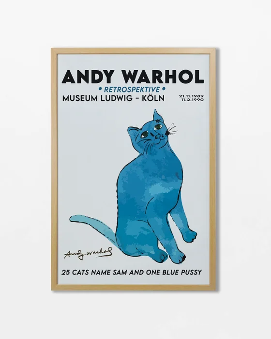 Andy Warhol - Blue cat en Azul - Láminas, Uruguay | La Cuadrería