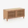 Banco Beyla con 2 puertas de madera maciza y chapa de roble 98,5 cm FSC 100% en Madera natural - Butacas, banquetas y puffs, Uruguay | Kavehome, vista 1 de 9