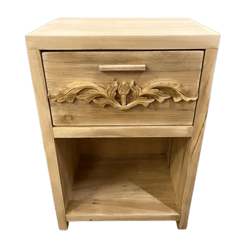 Mesa de Luz 1 Cajon en Madera natural - Mesas de luz, Uruguay | Camino a Casa