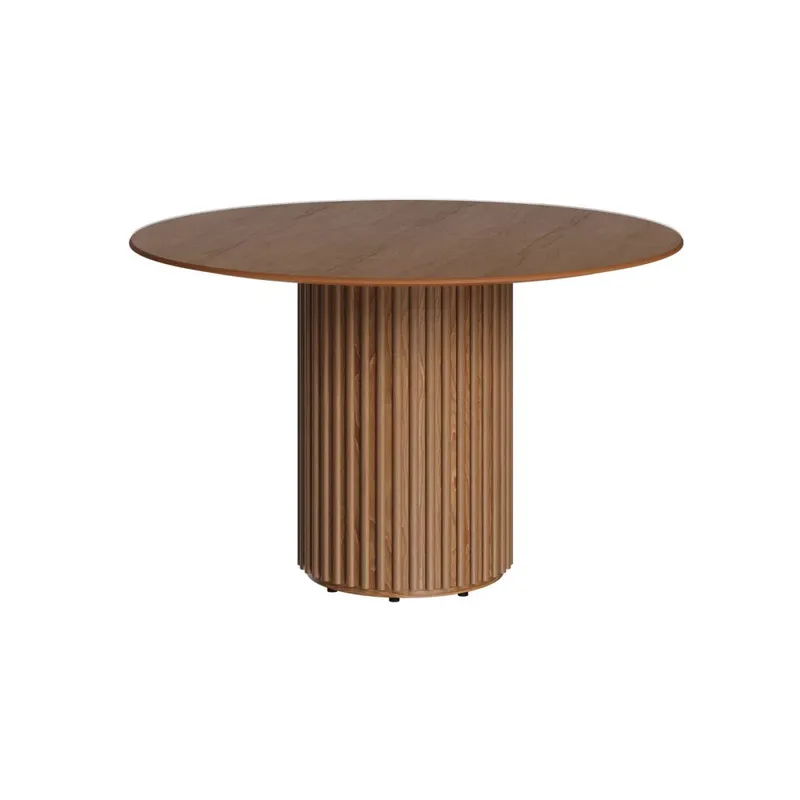 Mesa de Comedor - Redonda - Línea Nevada - Marrón en Marrón - Mesas de comedor, Uruguay | Ecowood