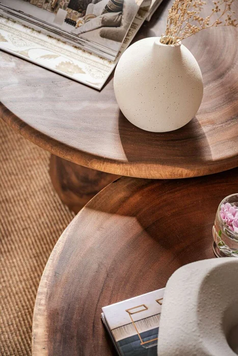 MESA MEDITERRANEO - SUAR - DIAMETRO 75 CMS en Madera natural - Mesas de living, Uruguay | La Iberica, vista 13