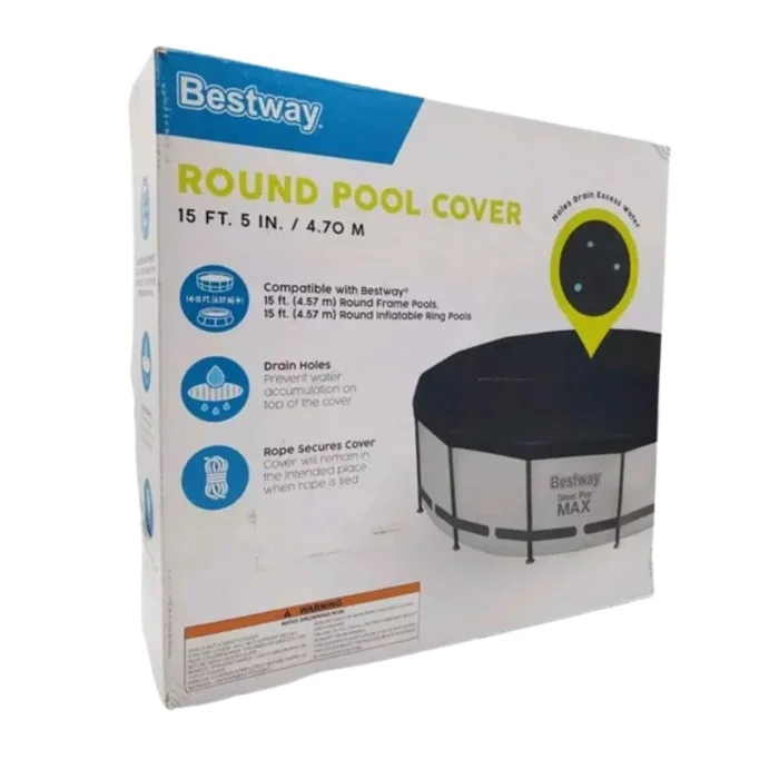 Funda Cobertor Lona Para Piscina Estructural 3.05 Bestway en Negro - Muebles para el exterior, Uruguay | La Cueva Muebles, vista 4