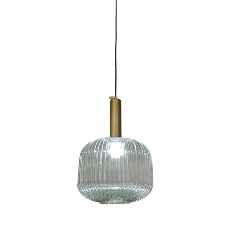 L. COLGAR LIEJA CLEAR en Madera natural - Lámparas colgantes, Uruguay | Masinfinito Casa
